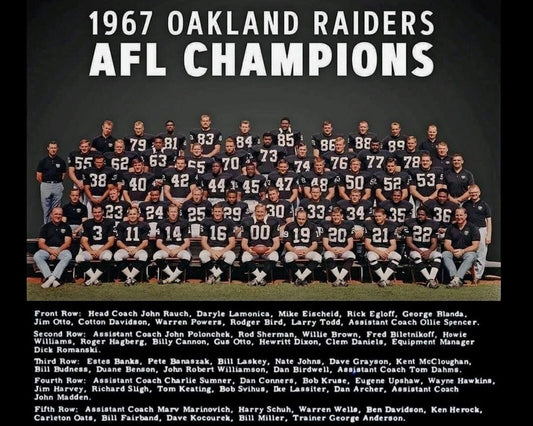 1967 Oakland Raiders Team Photo Football Afl Champs 300 Piece Jigsaw Puzzle