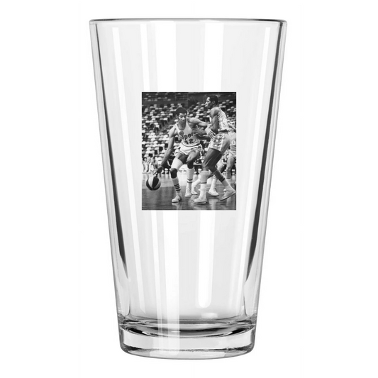 1967 Pittsburgh Pipers Connie Hawkins Photo Aba Hof 92 Pint Beer Drinking Glass