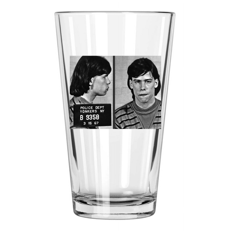 1967 Rock Band Steven Tyler Mugshot Photo Aerosmith Pint Beer Drinking Glass