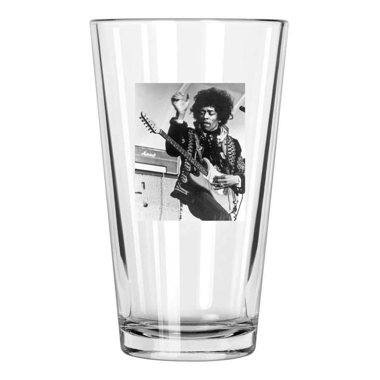 1967 Rock And Roll Jimi Hendrix Photo Stockholm Concert Pint Beer Drinking Glass