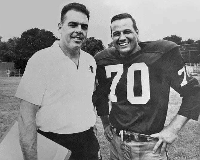 1967 Sam Huff And Otto Graham Glossy Magnet Print Washington Magnet