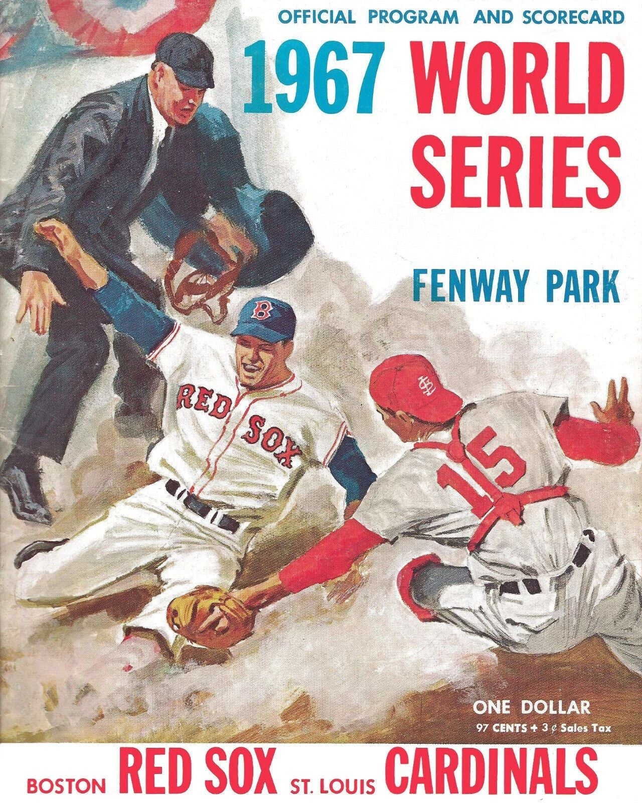 1967 St. Louis Cardinals Vs Red Sox Keychain Baseball Picture Mlb