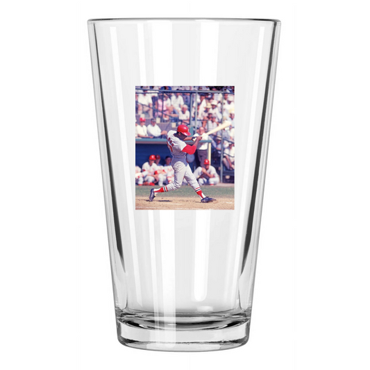 1967 St. Louis Cardinals Curt Flood Photo Baseball Pint Beer Drinking Glass