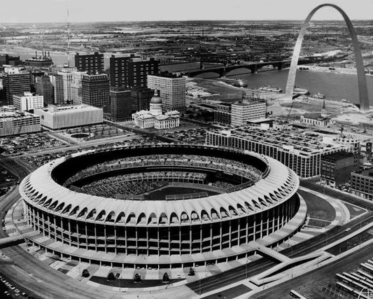 1967 St Louis Cardinals Busch Stadium Keychain Arch Print Glossy Keychain