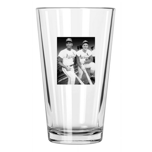1967 St Louis Cardinals Roger Maris And Orlando Cepeda Pint Beer Drinking Glass