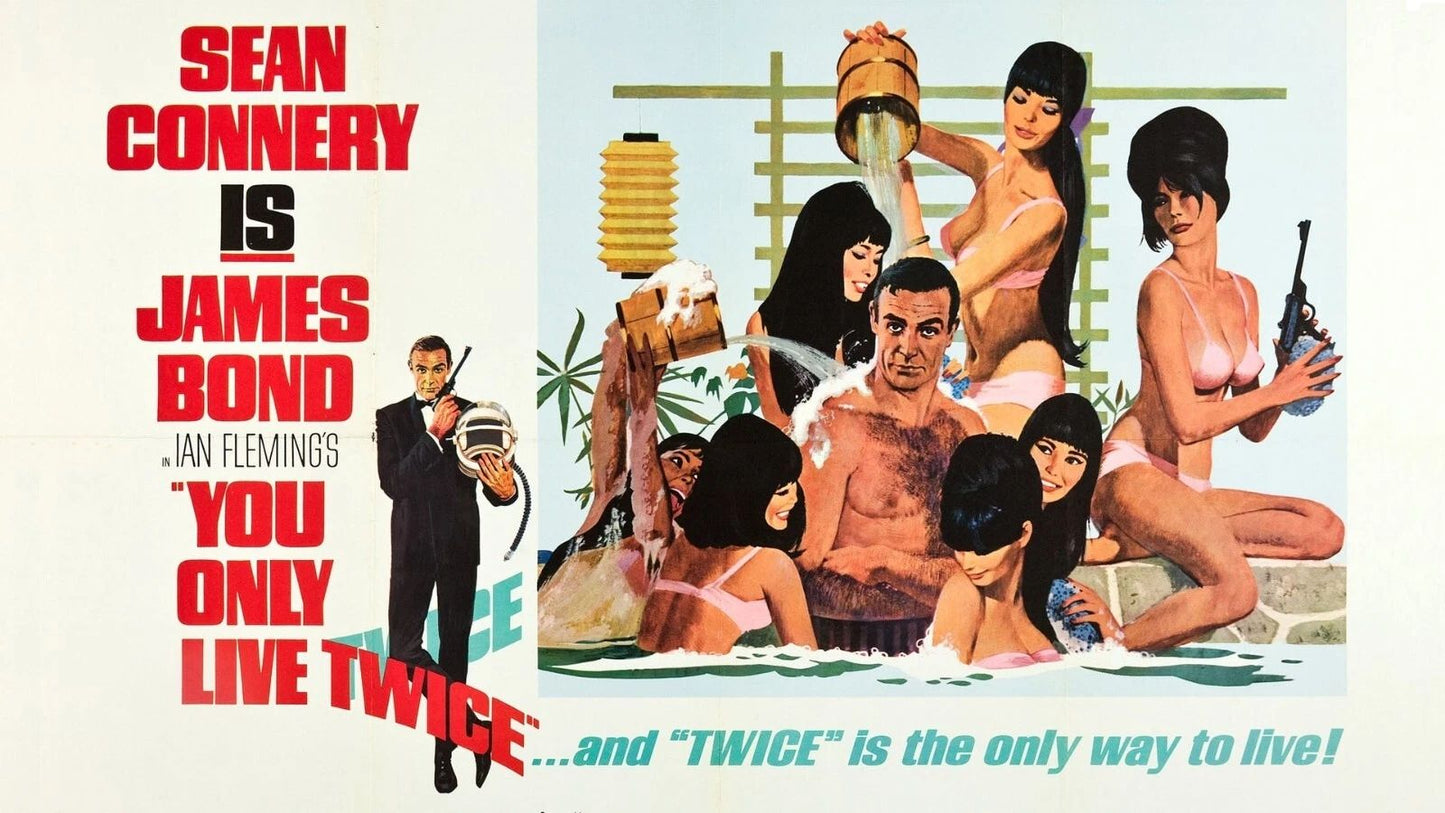 1967 You Only Live Twice Movie Poster 007 James Bond Sean Connery Aki