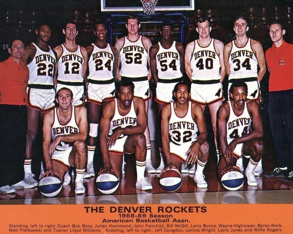 69 Denver Rockets Team Magnet Basketball Picture Aba