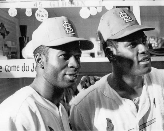1968 Bob Gibson And Lou Brock Glossy Keychain Keychain St Louis Cardinals Print