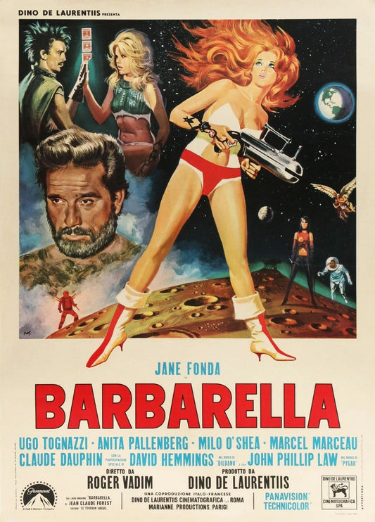 1968 Barbella Queen Of The Galaxy Movie Magnet Italian Jane Fonda