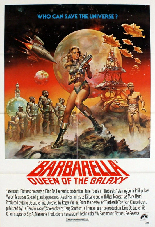 1968 Barbella Queen Of The Galaxy Movie Poster Print Jane Fonda