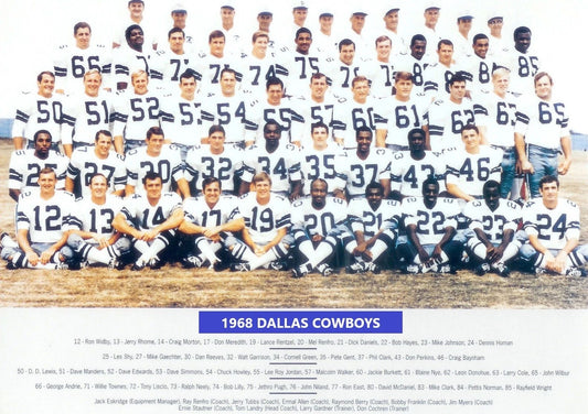 1968 Dallas Cowboys Team Photo Football Picture Nfl 300 Piece Jigsaw Puzzle