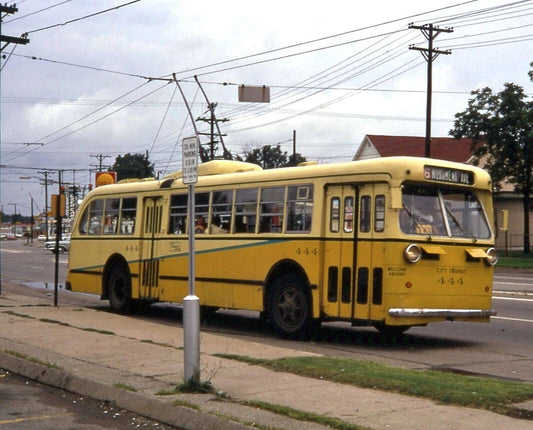 1968 Dayton Pullman Trolley Cable Car Bus Public Transit Picture Keychain