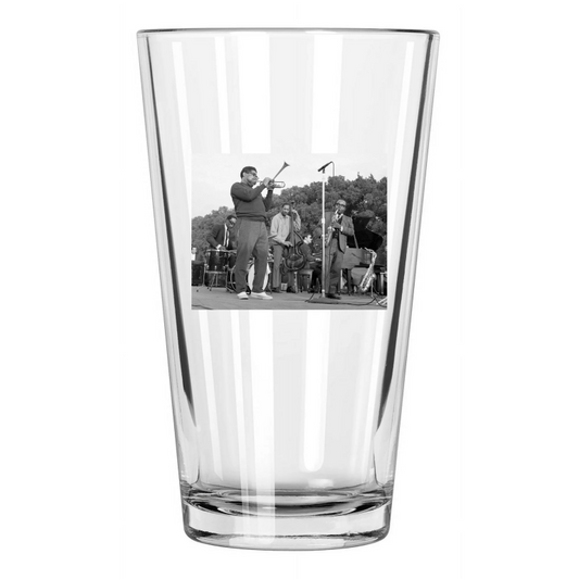 1968 Dizzy Gillespie And James Moody Jazz Washington Dc Pint Beer Drinking Glass