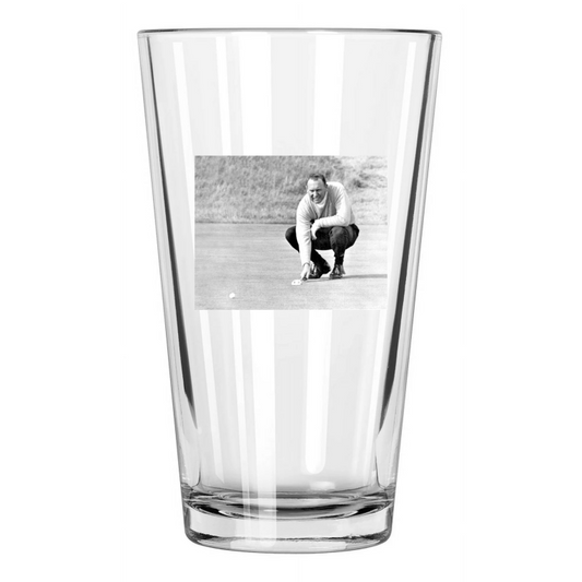 1968 Famous Golfer Billy Casper Photo Golf Carnoustie Pint Beer Drinking Glass