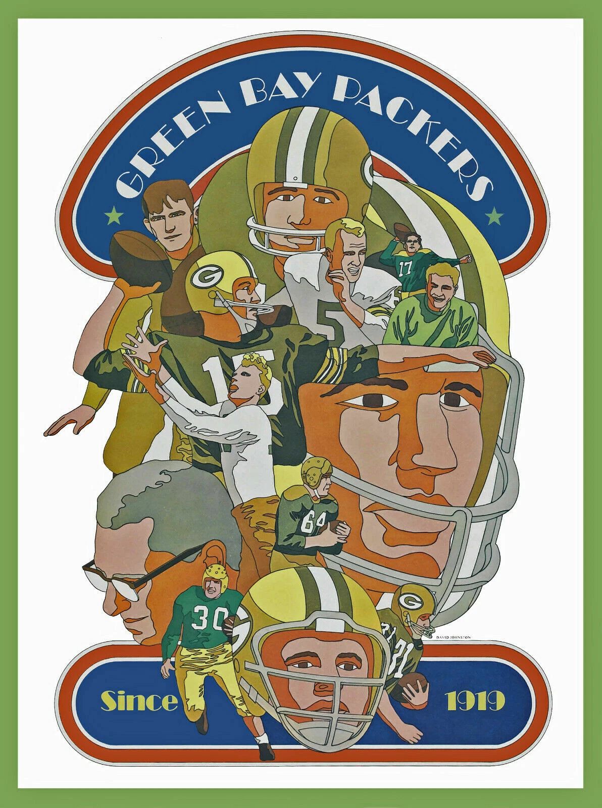 1968 Green Bay Packers Keychain Football Nfl Picture Tribute