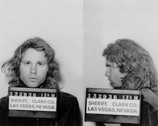 1968 Jim Morrison Mugshot Glossy Photo The Doors Singer Print Poster