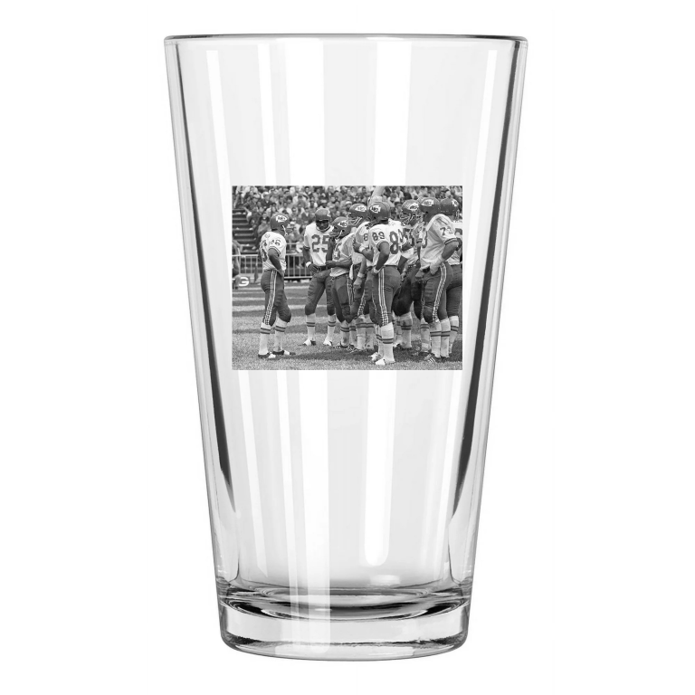 1968 Kansas City Chiefs Offense Len Dawson Otis Taylor Pint Beer Drinking Glass