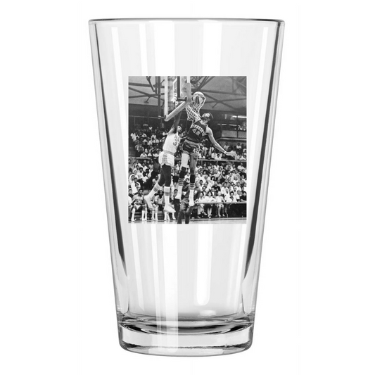 1968 Minnesota Pipers Connie Hawkins Photo Aba Hof 92 Pint Beer Drinking Glass