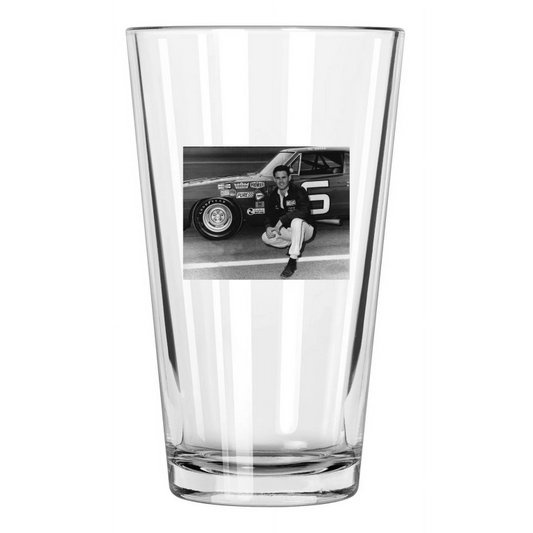 1968 Nascar Driver Al Unser Sr Photo Stock Car Pint Beer Drinking Glass