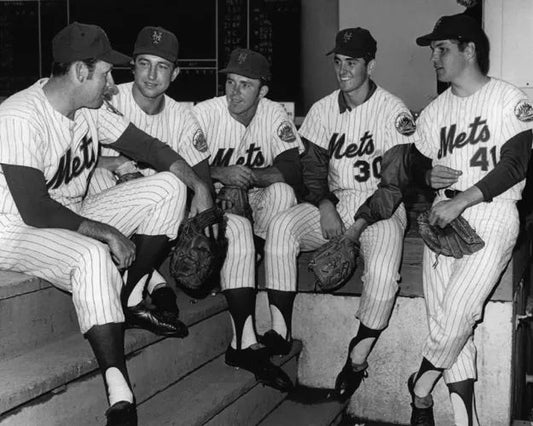 1968 New York Mets Pitchers Photo Tom Seaver, Jerry Koosman And Nolan Ryan