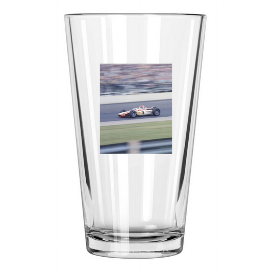 1968 Offenhauser Car Bobby Unser Indianapolis 500 Indy Pint Beer Drinking Glass