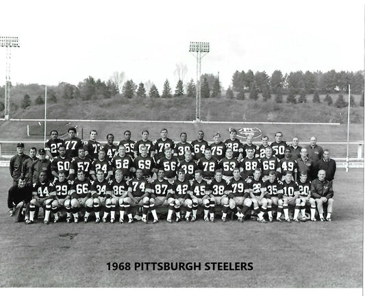 1968 Pittsburgh Steelers Team Photo Nfl Football Picture Bw