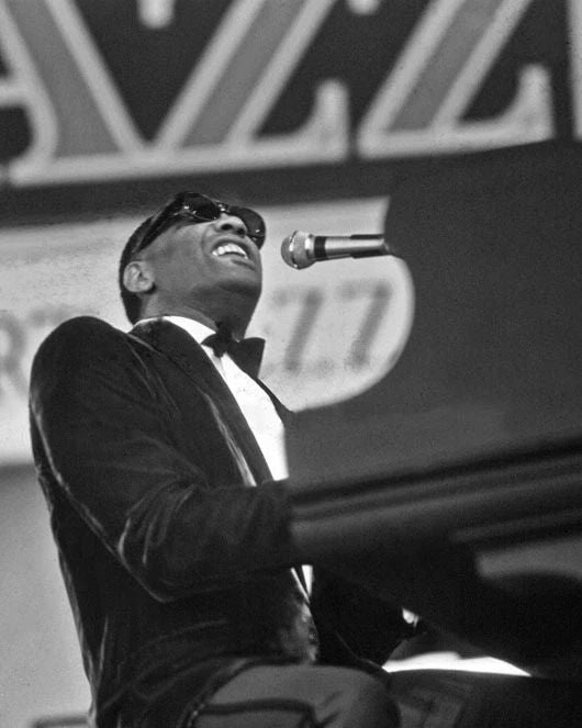 1968 Pianist Ray Charles Glossy Magnet Print Rhythem And Blues Magnet