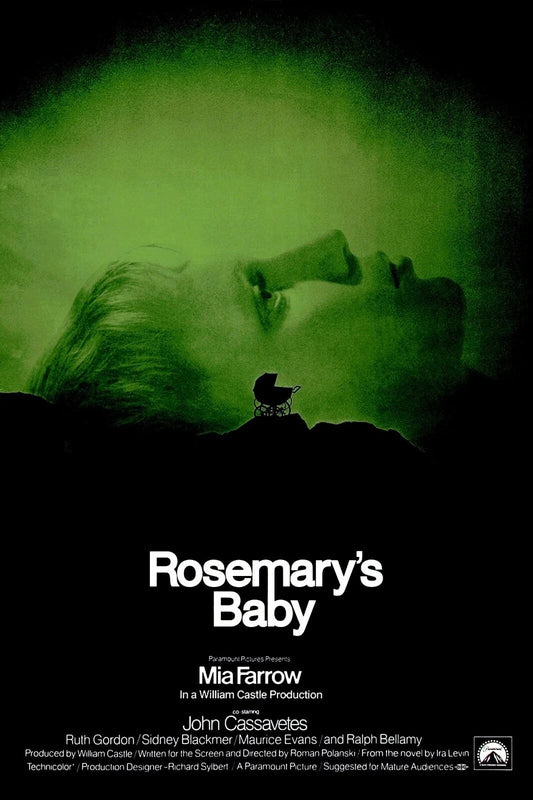 1968 Rosemarys Baby Movie Poster Mia Farrow Guy Minnie Roman Hutch