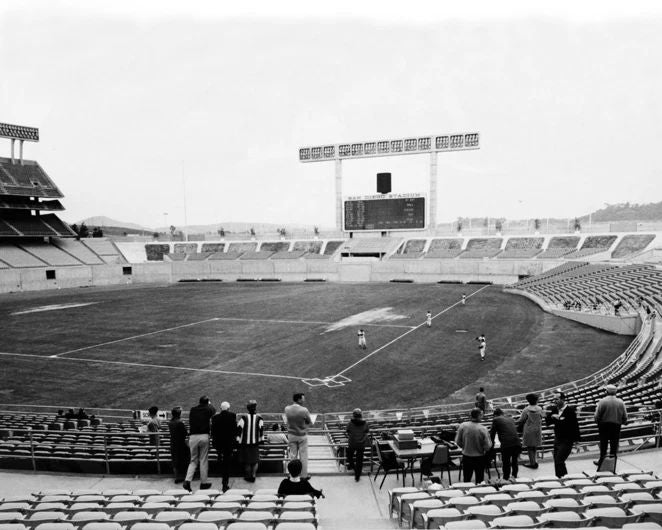 1968 San Diego Stadium Glossy Keychain Padres Field Print Chargers Keychain