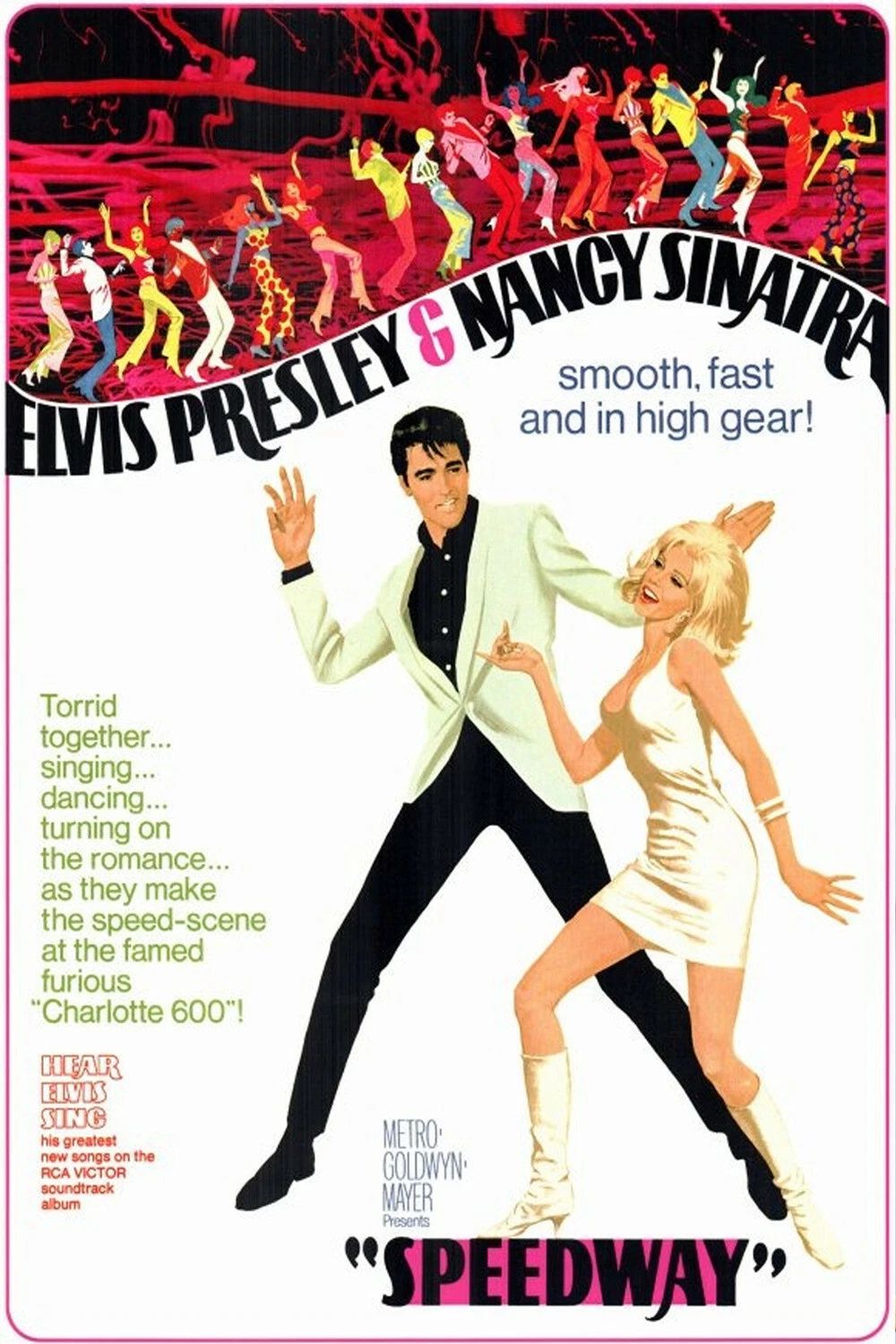 1968 Speedway Movie Magnet Elvis Presley Nancy Sinatra