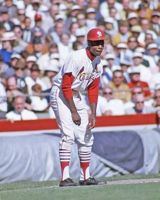 1968 St Louis Cardinals Lou Brock Glossy Magnet Baseball Magnet Hof 85
