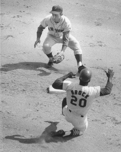 1968 St Louis Cardinals Lou Brock Magnet Baseball Print Glossy Magnet