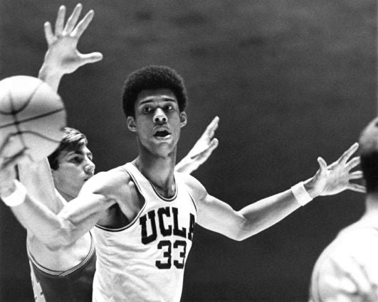 1968 Ucla Lew Alcindor Kareem Abdul Jabbar Glossy Ncaa Basketball Magnet