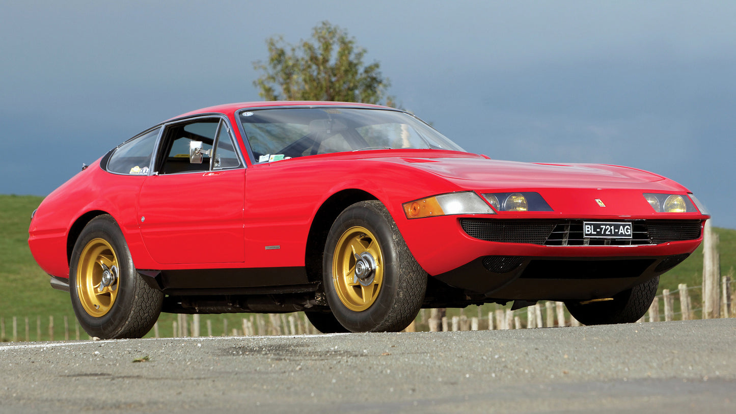 Ferrari Gtb Daytona Group Hd Art Keychain