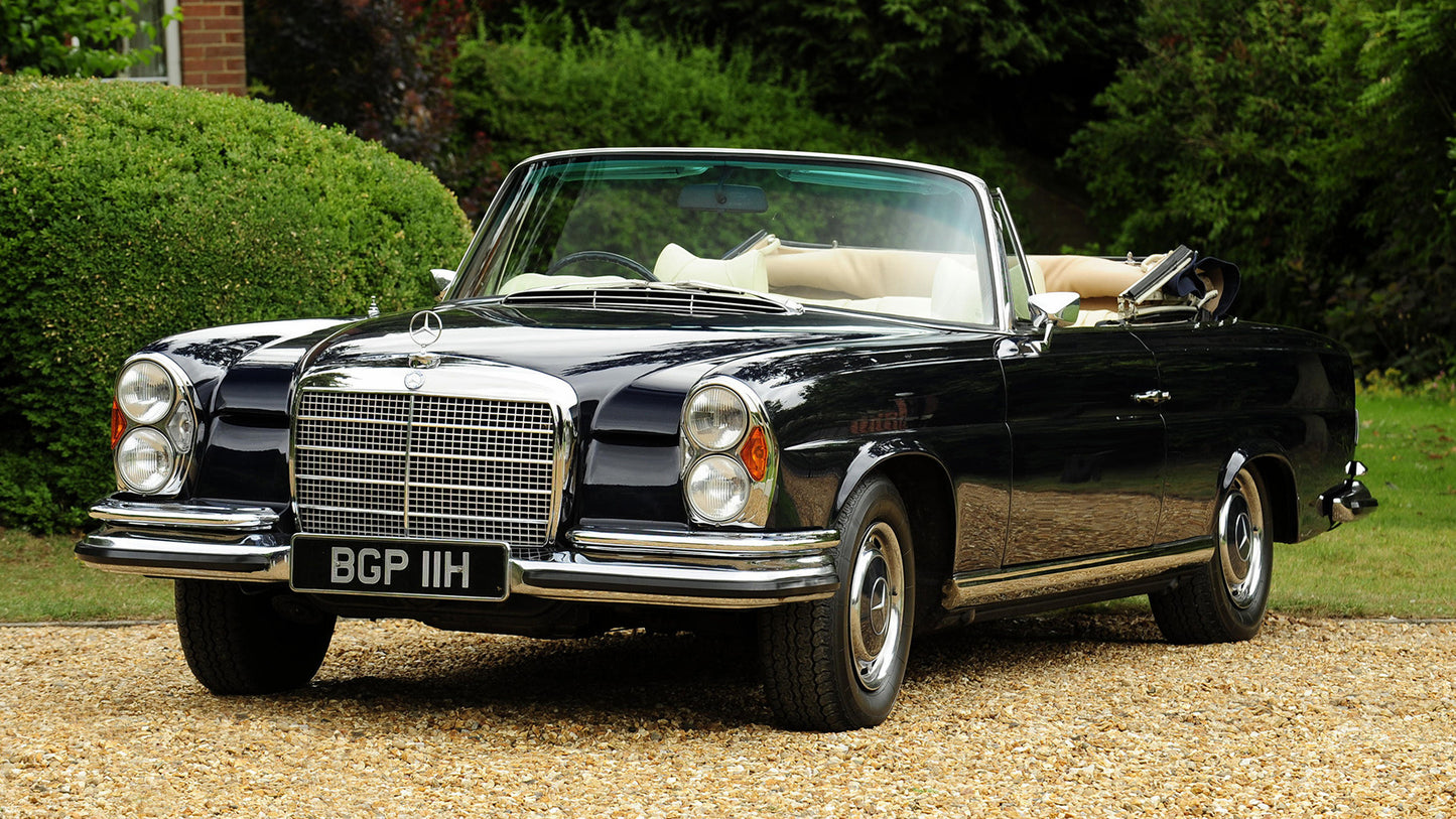 Mercedes Benz Se Cabriolet Uk Hd Art Print Poster