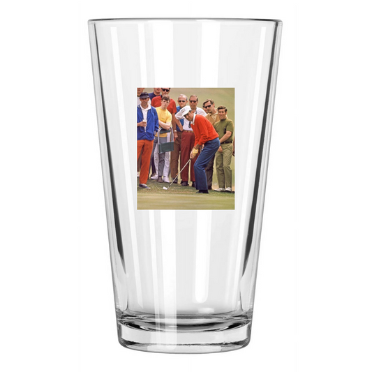 1969 American Golfer George Archer Photo Golf Masters 1 Pint Beer Drinking Glass