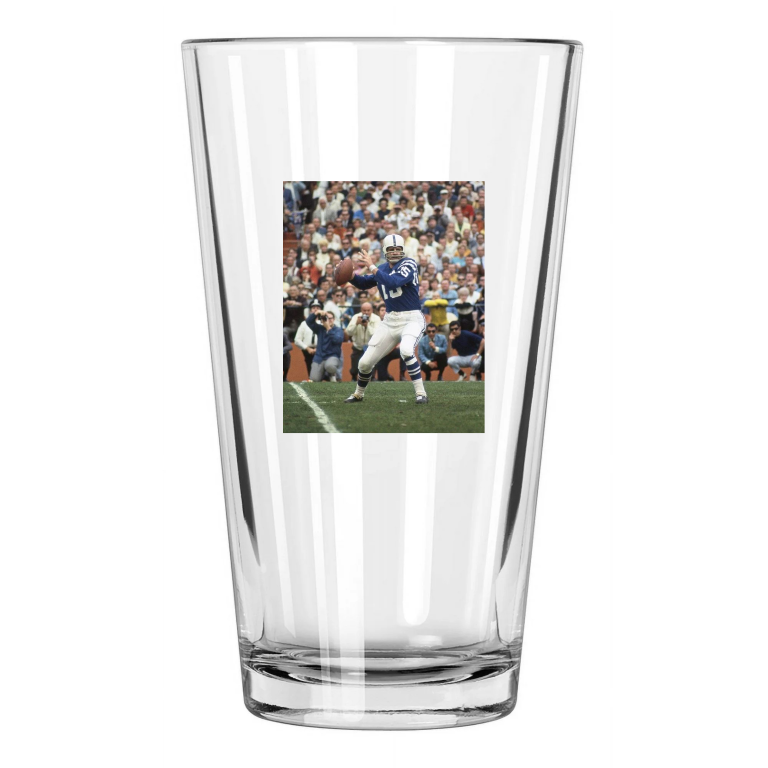 1969 Baltimore Colts Earl Morrall Photo Super Bowl Iii Pint Beer Drinking Glass