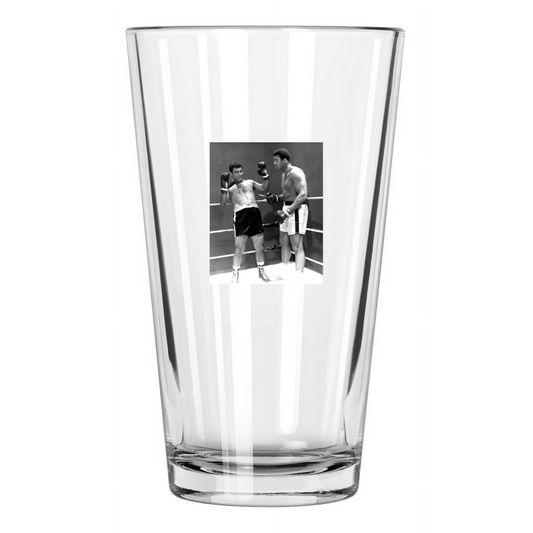 1969 Boxers Muhammad Ali & Rocky Marciano Fantasy Bout Pint Beer Drinking Glass