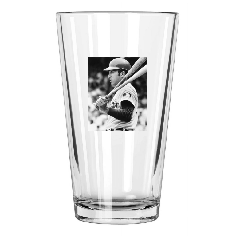 1969 Cincinnati Reds Johnny Bench Photo Baseball Hof 89 Pint Beer Drinking Glass