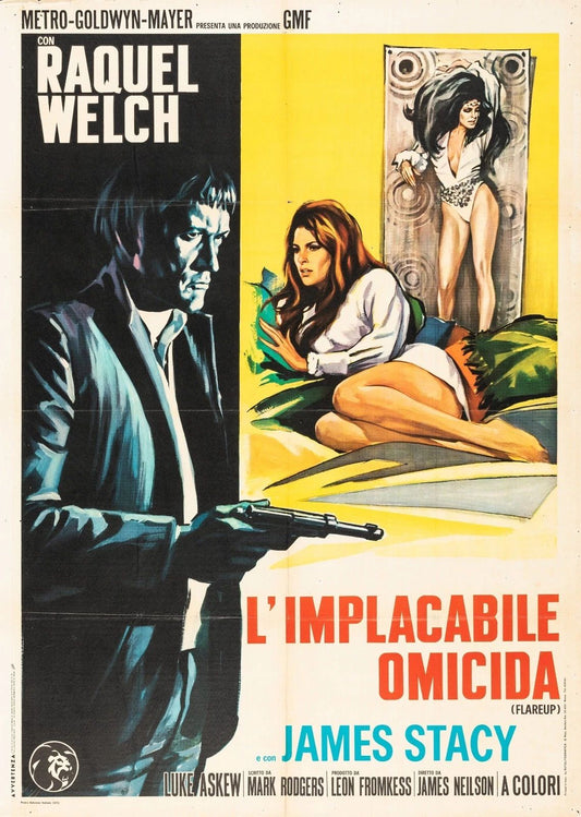 1969 Flareup Movie Keychain Raquel Welch James Stacy Luke Askew
