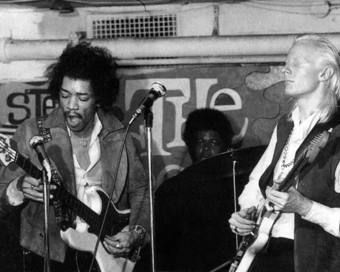 1969 Jimi Hendrix, Johnny Winters And Buddy Miles Glossy Photo Print