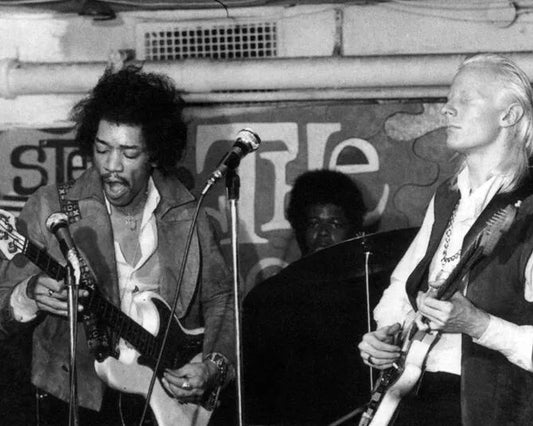 1969 Jimi Hendrix, Johnny Winters And Buddy Miles Glossy Magnet Print