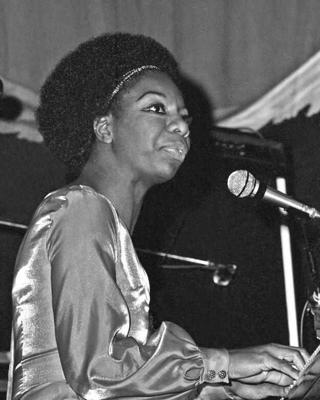 1969 Jazz Singer Nina Simone Glossy Keychain Blues Print Soul Keychain