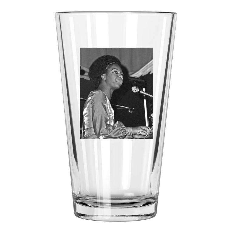 1969 Jazz Singer Nina Simone Photo Blues Soul Pint Beer Drinking Glass