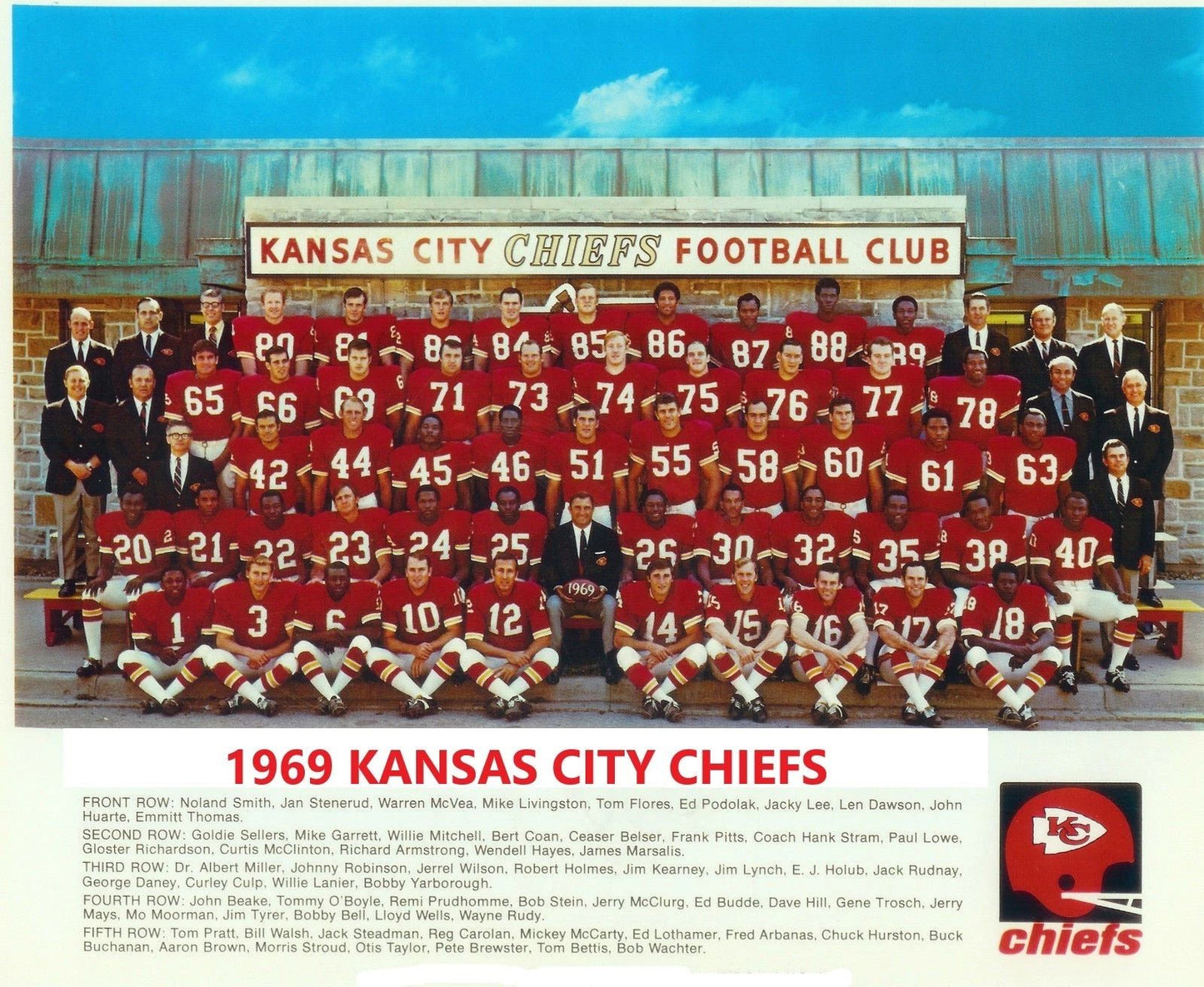 1969 Kansas City Chiefs Team Football Nfl Nfl Kc Color 300 Piece Jigsaw Puzzle