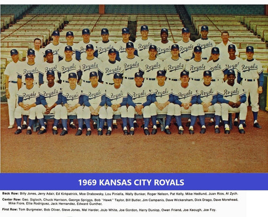 1969 Kansas City Royals Team Photo Baseball Picture Kc Mlb