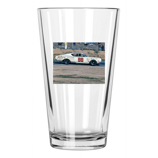 1969 Mercury Lee Roy Yarbrough Photo Riverside Speedway Pint Beer Drinking Glass
