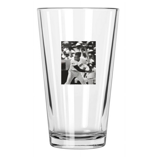 1969 Minnesota Twins Rod Carew Photo Baseball Pint Beer Drinking Glass