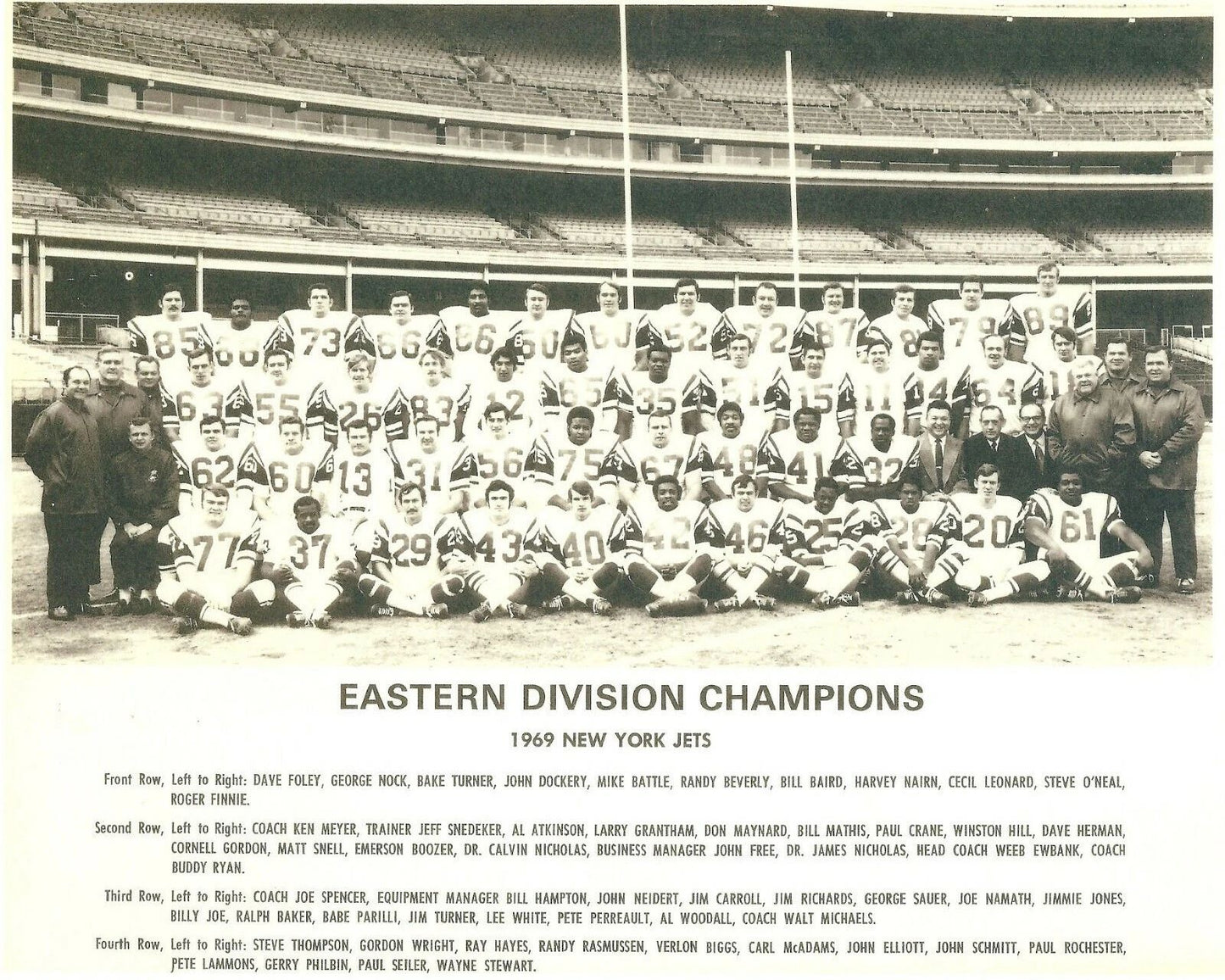 1969 New York Jets Magnet Ny Nfl Football Picture
