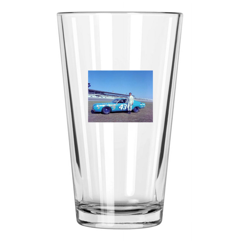 1969 Nascar Driver Richard Petty Photo Stp Winston Cup Pint Beer Drinking Glass
